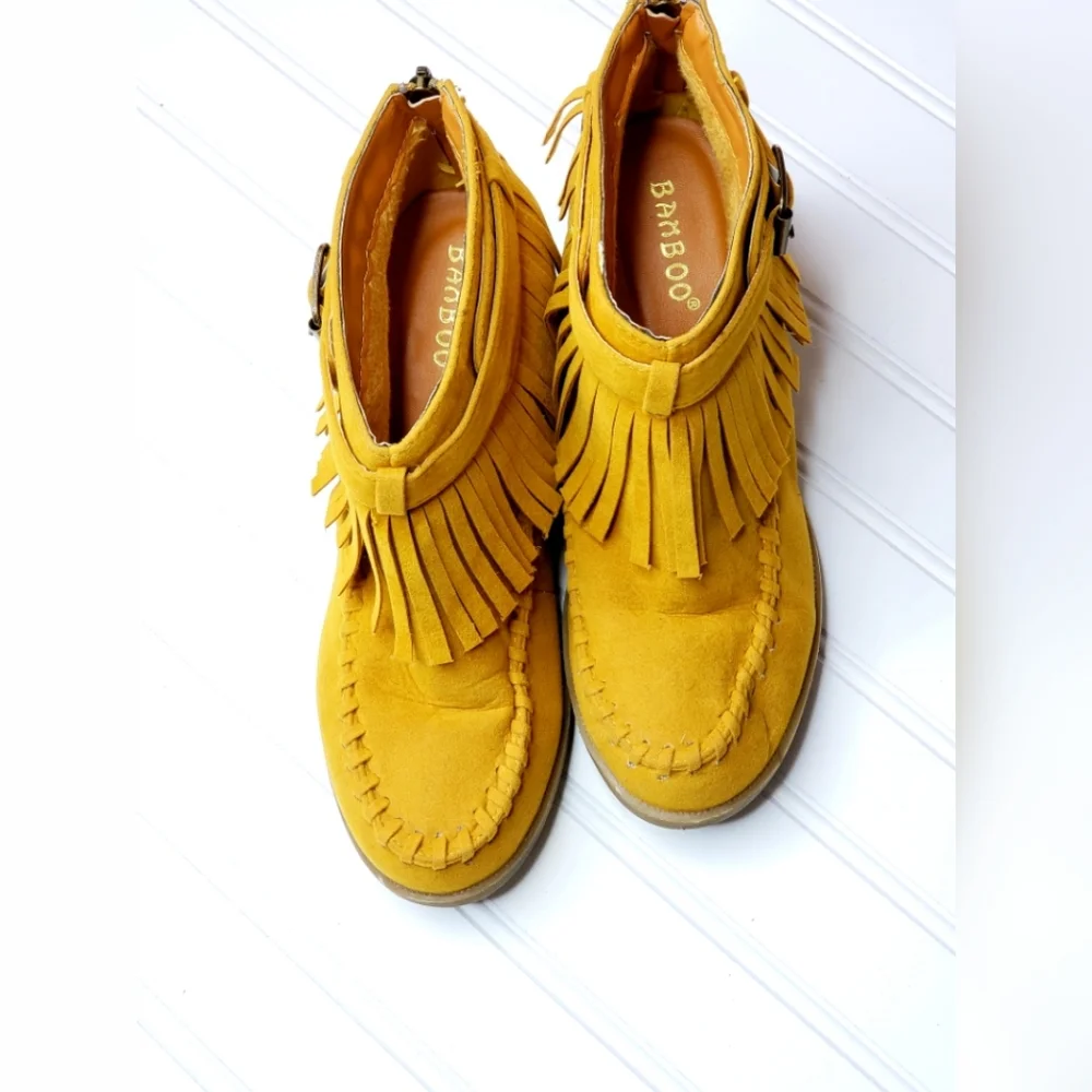 Bamboo Tobery Mustard Yellow SZ 8.5 - Picture 2 of 4